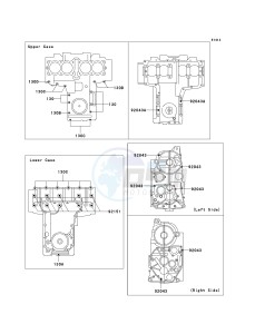 ZR 750 H [ZR-7S] (H1-H5 H5 CAN ONLY) drawing CRANKCASE BOLT PATTERN