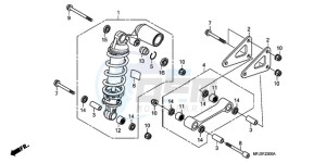 CBR600RR9 Europe Direct - (ED / SPC) drawing REAR CUSHION (CBR600RR)