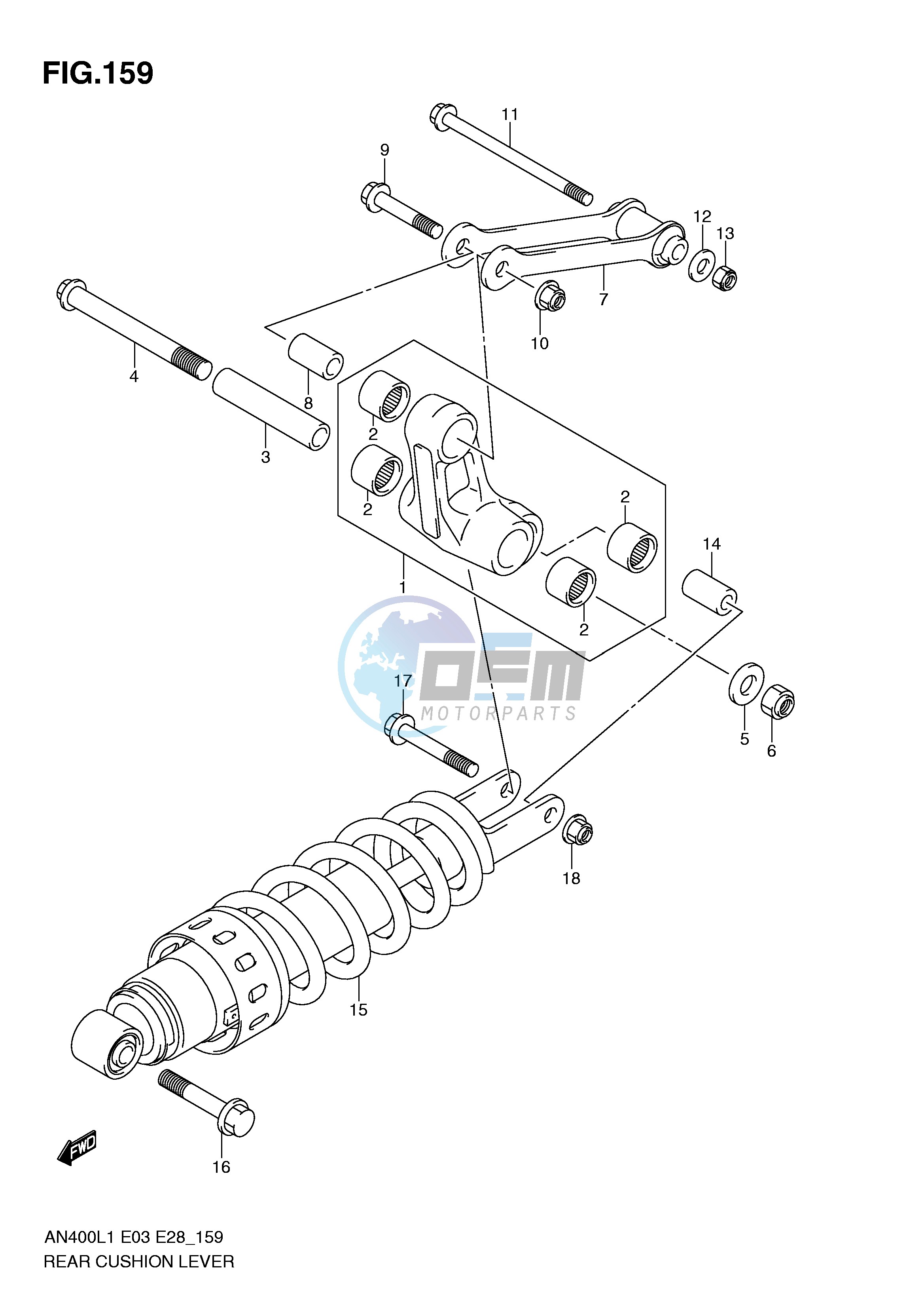 REAR CUSHION LEVER (AN400L1 E3)