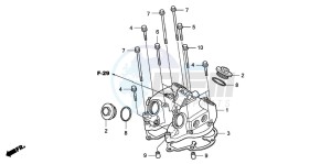 TRX400EX SPORTRAX 400EX drawing CYLINDER HEAD COVER