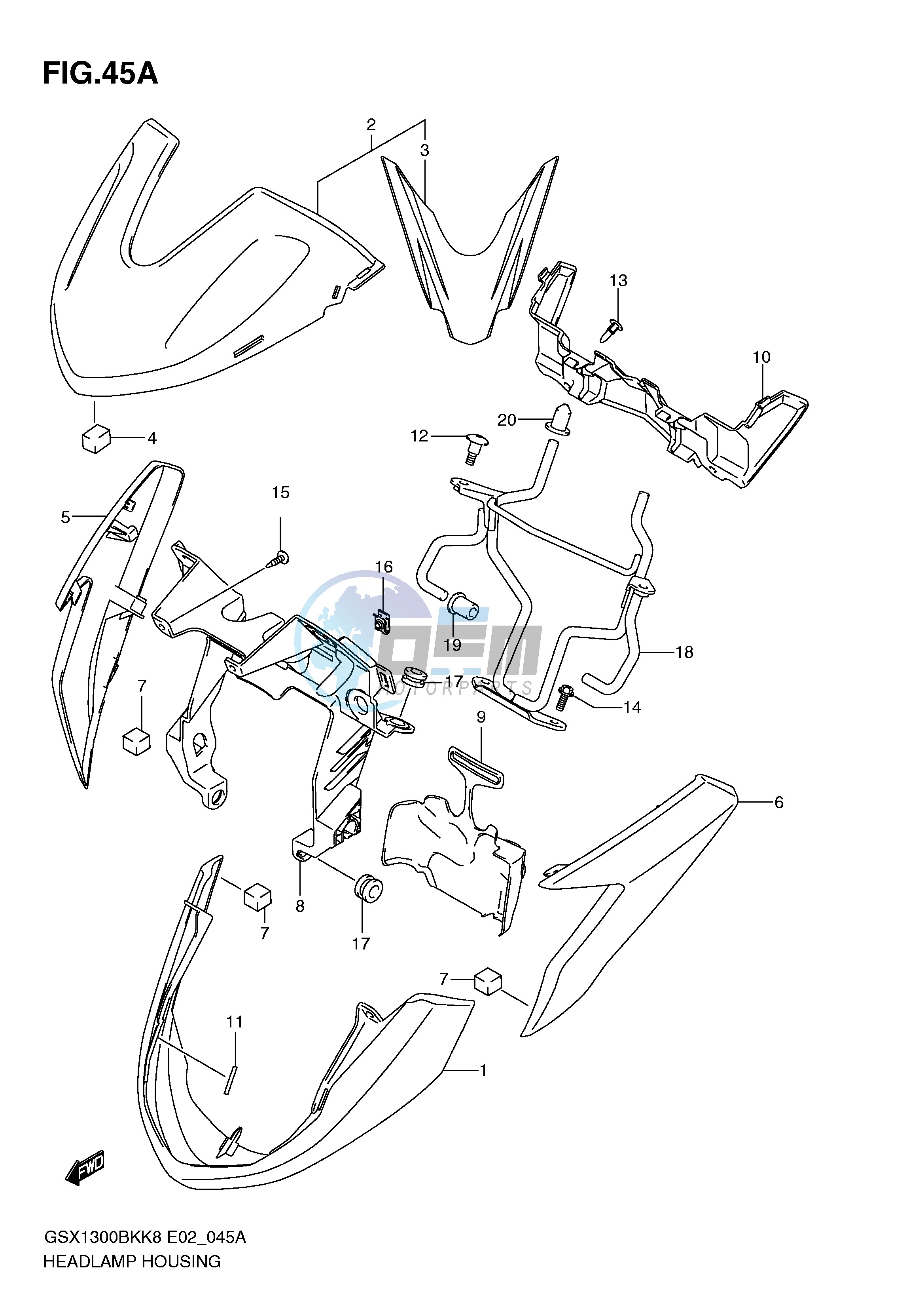 HEADLAMP HOUSING (MODEL L0)