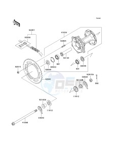 KL 250 G [SUPER SHERPA] (G9F) G9F drawing REAR HUB