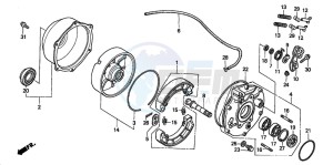 TRX450ES drawing REAR BRAKE PANEL