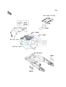 ZZR1400 ABS ZX1400B7F FR GB XX (EU ME A(FRICA) drawing Labels