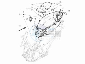 Beverly 300 RST 4T 4V ie E3 drawing Rear cover - Splash guard