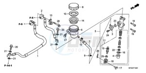 CBF1000AA Europe Direct - (ED / ABS) drawing REAR BRAKE MASTER CYLINDER (CBF1000A/T/S)