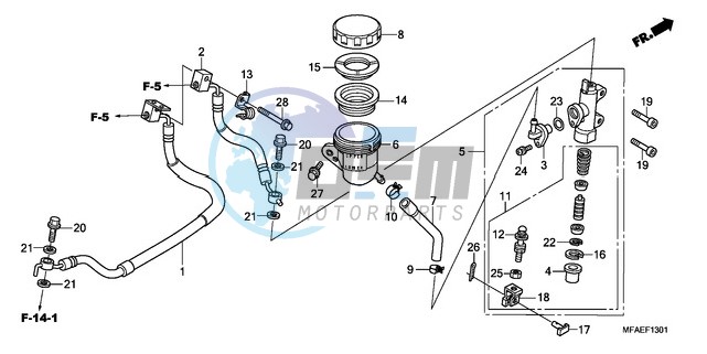 REAR BRAKE MASTER CYLINDER (CBF1000A/T/S)