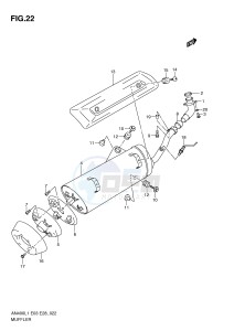 AN400 (E03) Burgman drawing MUFFLER