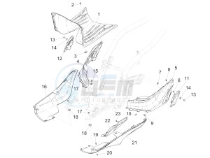 Liberty 150 iGet 4T 3V ie ABS (APAC) drawing Central cover - Footrests