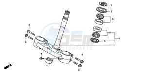 CR250R drawing STEERING STEM