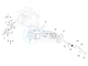 MP3 500 SPORT BUSINESS ABS E3-E4 (NAFTA)2 drawing Rocking levers support unit