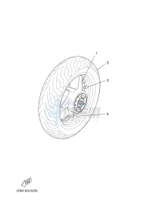 YPR125R XMAX 125 EVOLIS 125 (2DMF 2DMF) drawing REAR WHEEL