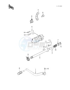 KLT 250 A [KLT250] (A2) [KLT250] drawing GEAR CHANGE MECHANISM -- 83 A2- -