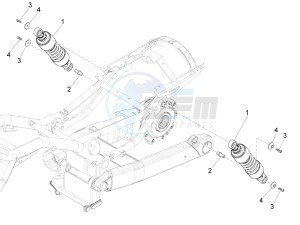 California 1400 Touring SE ABS 1380 drawing Shock absorber