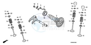 CRF250R9 Australia - (U / BLA) drawing CAMSHAFT/VALVE