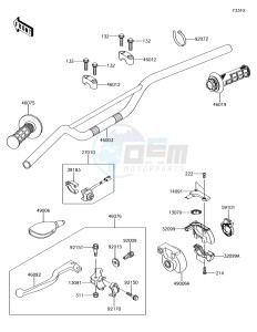 KX65 KX65AFF EU drawing Handlebar