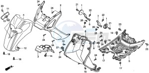 SFX50S drawing FRONT FENDER/STEP FLOOR