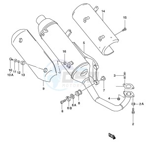 AY50 (P19) katana drawing MUFFLER (MODEL AY50 K1 K2 P39)