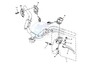 YP MAJESTY 125 drawing HANDLE SWITCH -LEVER