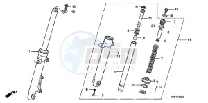 CBF125MB drawing FRONT FORK