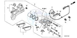 CB600FA39 France - (F / ABS CMF ST) drawing REAR BRAKE CALIPER (CB600FA/FA3)