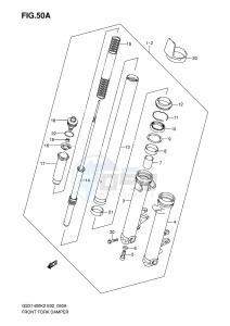 GSX1400 (E2) drawing FRONT FORK DAMPER (MODEL K5)