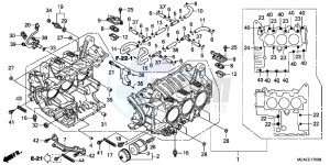 GL1800D GoldWing - GL1800-D UK - (E) drawing CYLINDER BLOCK