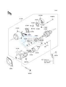 KAF 400 A [MULE 610 4X4] (A6F-AF) A9F drawing STARTER MOTOR