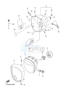 XVS1300A MIDNIGHT STAR (1CS9) drawing HEADLIGHT