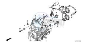 CB600FA39 France - (F / ABS CMF ST 25K) drawing HEADLIGHT