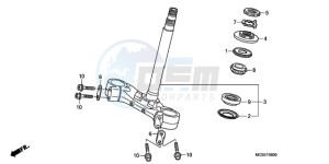 ST13009 UK - (E / MKH MME) drawing STEERING STEM