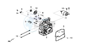 Joymax 300i ABS drawing CRANKCASE RIGHT / START MOTOR