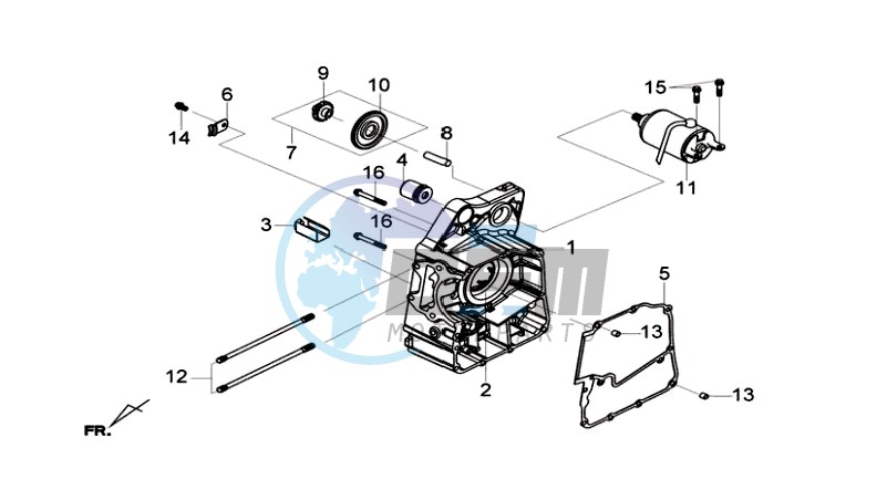 CRANKCASE RIGHT / START MOTOR