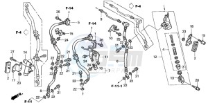 CBR1100XX SUPER BLACKBIRD drawing SECOND MASTER CYLINDER