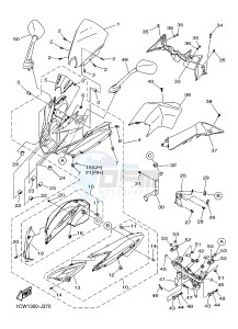 XJ6FA 600 DIVERSION F (ABS) (1DG7 1DG8) drawing COWLING 1