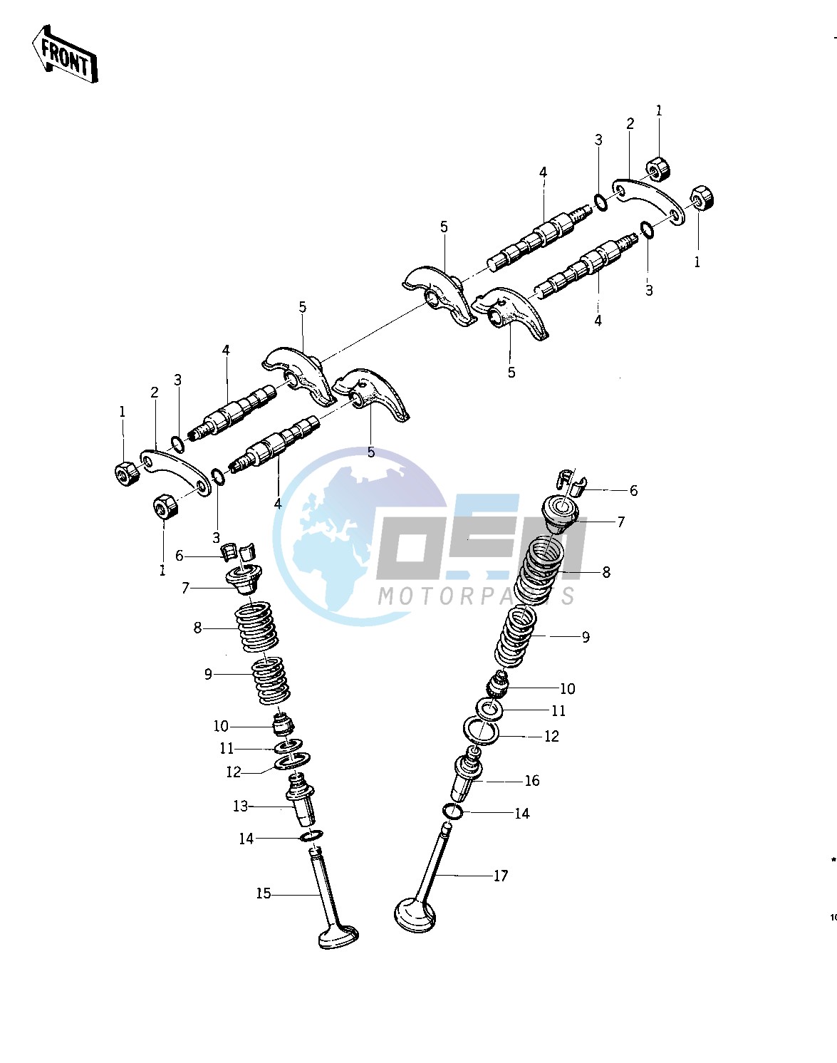 ROCKER ARMS_VALVES -- 74 -75 KZ400_KZ400D- -