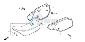 CR80R drawing SEAT/SIDE COVER