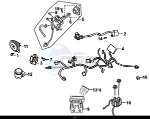 MIO 50I (45 KM/H) (FS05W1-EU) (E4) (L8-M0) drawing WIRE HARNESS