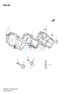 GSX650F (E3-E28) Katana drawing SPEEDOMETER (GSX650FAL1 E33)