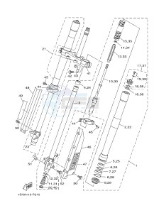 YZ85LW (1SND 1SNF 1SPD 1SPF) drawing FRONT FORK