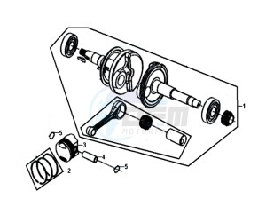 CROX 50 45KMH (L8 L9) EU EURO4 drawing CRANKSHAFT