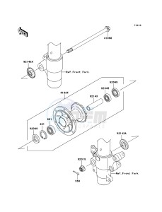 KX85 / KX85 II KX85B8F EU drawing Front Hub