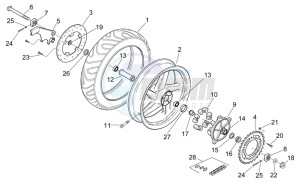 RS 250 drawing Rear Wheel