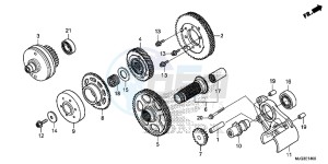 GL1800BD F6B Bagger - GL1800BD UK - (E) drawing PRIMARY DRIVE GEAR