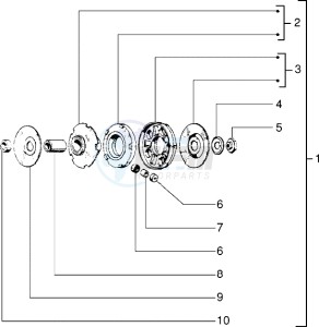 Ciao 50 drawing Driving pulley