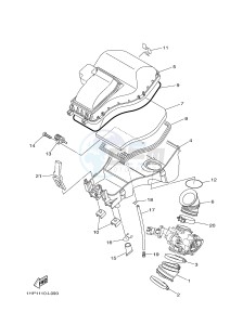 YFM700FWAD YFM7FGPAD GRIZZLY 700 EPS (1HPN) drawing INTAKE