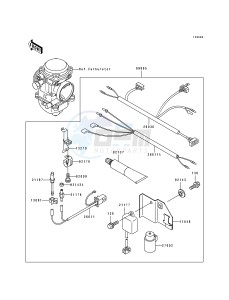 KLF 400 B [BAYOU 400 4X4] (B1-B3) [BAYOU 400 4X4] drawing OPTIONAL PARTS-- CARBURETOR- --- KLF400-B3- -