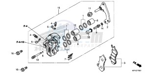 GLR1251WHH UK - (E) drawing FRONT BRAKE CALIPER (GLR1251WHH)