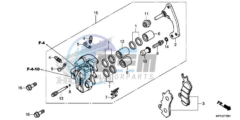 FRONT BRAKE CALIPER (GLR1251WHH)