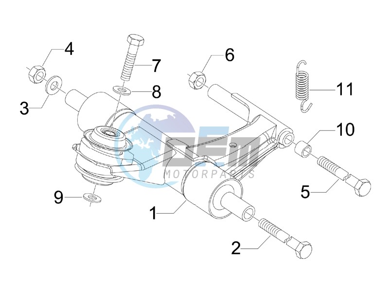 Swinging arm